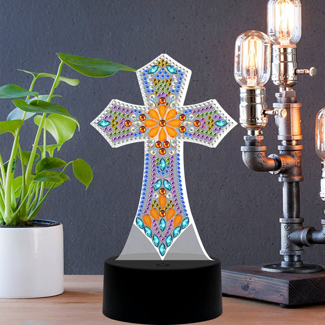 Diamond Painting Standing Lamp - Cross