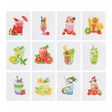 Load image into Gallery viewer, Diamond Painting - 12 Mini Diamond Paintings - Fruit Cocktails
