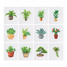 Afbeelding in Gallery-weergave laden, 12 Mini Diamond Paintings - Groene Planten
