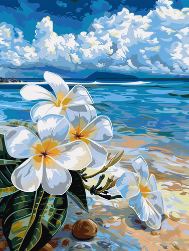 Diamond Painting - Liggende Plumerias