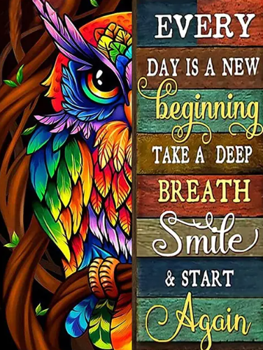 Diamond Painting - Tekst - Every Day is a New Beginning