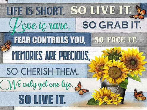 Diamond Painting - Tekst - Life is Short