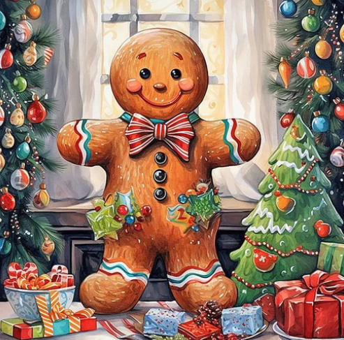 Diamond Painting - Gingerbread Mannetje