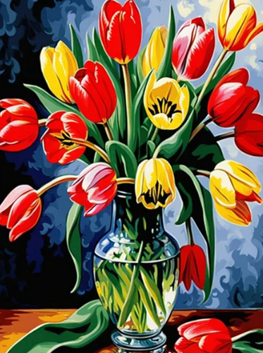 Diamond Painting - Tulpen in een Vaas