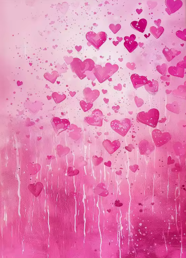 Diamond Painting - Roze Hartjes