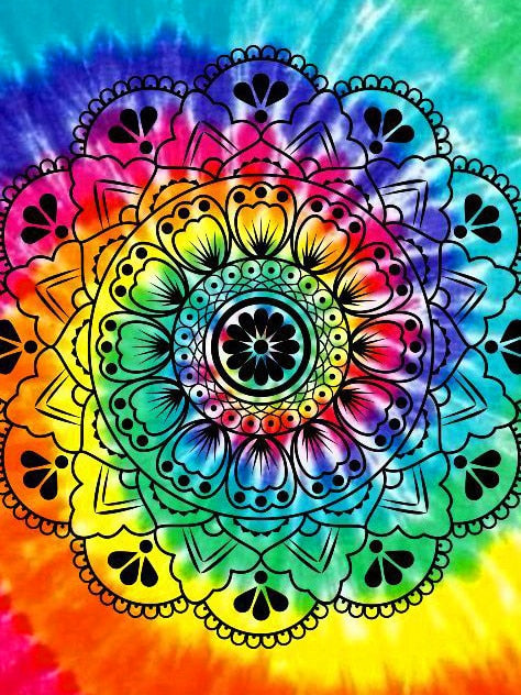 Diamond Painting - Tie Dye Mandala