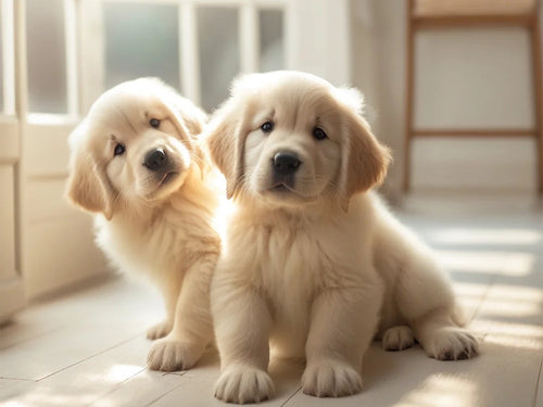 Diamond Painting - Golden Retriever Pups