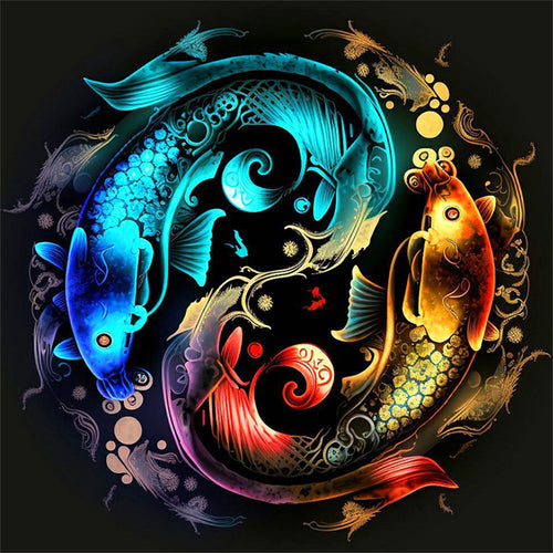 Diamond Painting - Yin Yang Koi Karpers