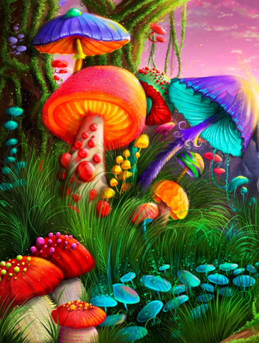 Diamond Painting - Paddenstoelen